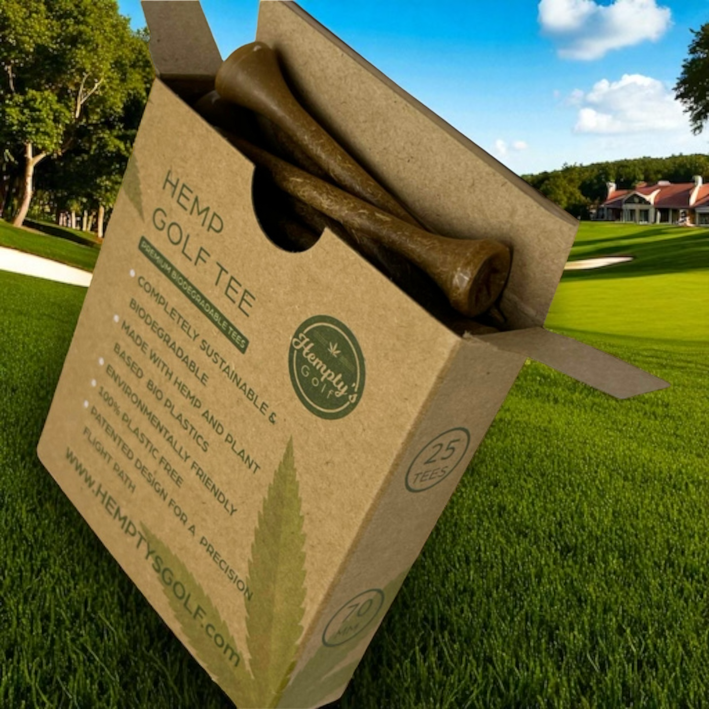 Hemp Golf Tees 25cnt Pack