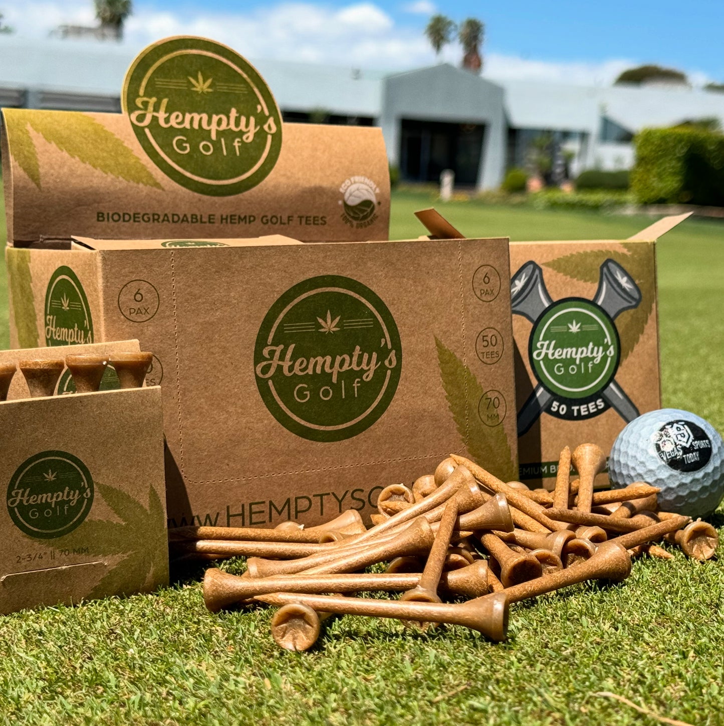 Hemp Golf Tee Full Box 300 cnt