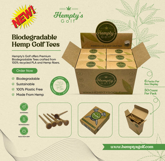 Hemp Golf Tee Full Box 300 cnt